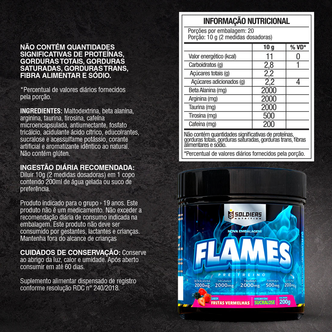 Pré-Treino Flames - 200g