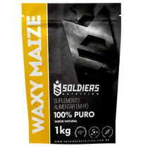Embalagem de suplemento alimentar em pó Waxy Maize 100% puro, 1kg, sabor natural.