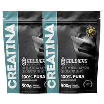 Pacotes de creatina monohidratada em pó 100% pura 500g, suplemento alimentar.