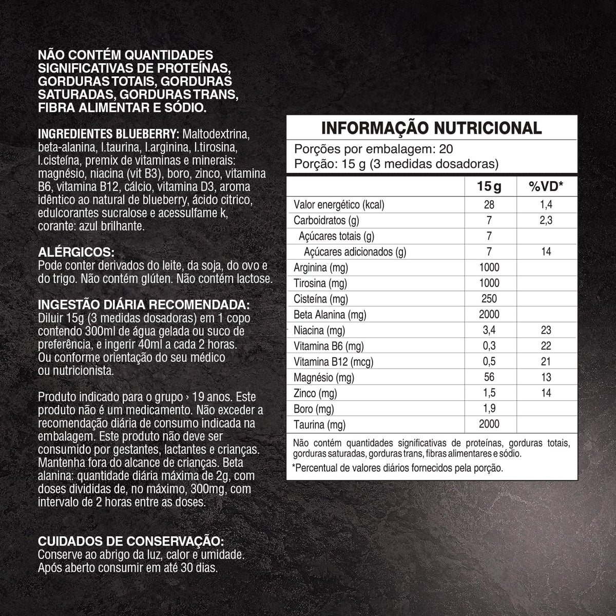 Pré-Treino Sixt Army Night Sem Cafeína - 300g