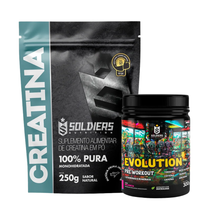 Kit Creatina Monohidrata + Pré Treino Evolution 300g