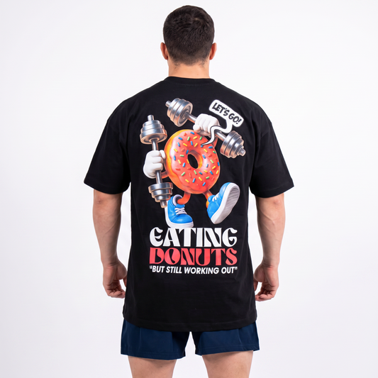 Camiseta Oversized Eating Donuts
