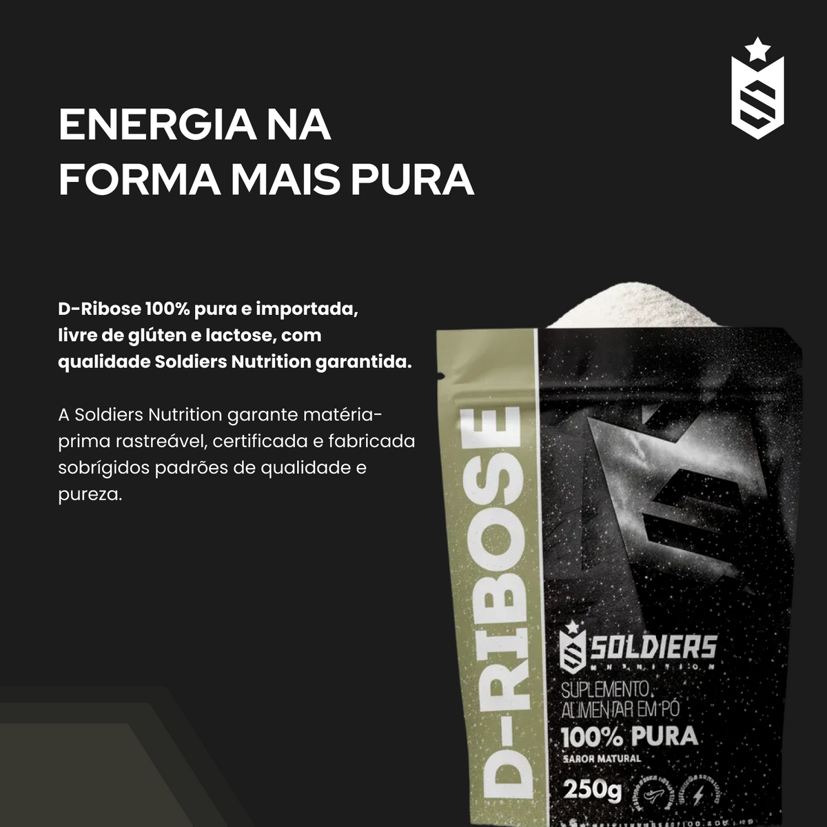 D - Ribose 100% Puro - 250g