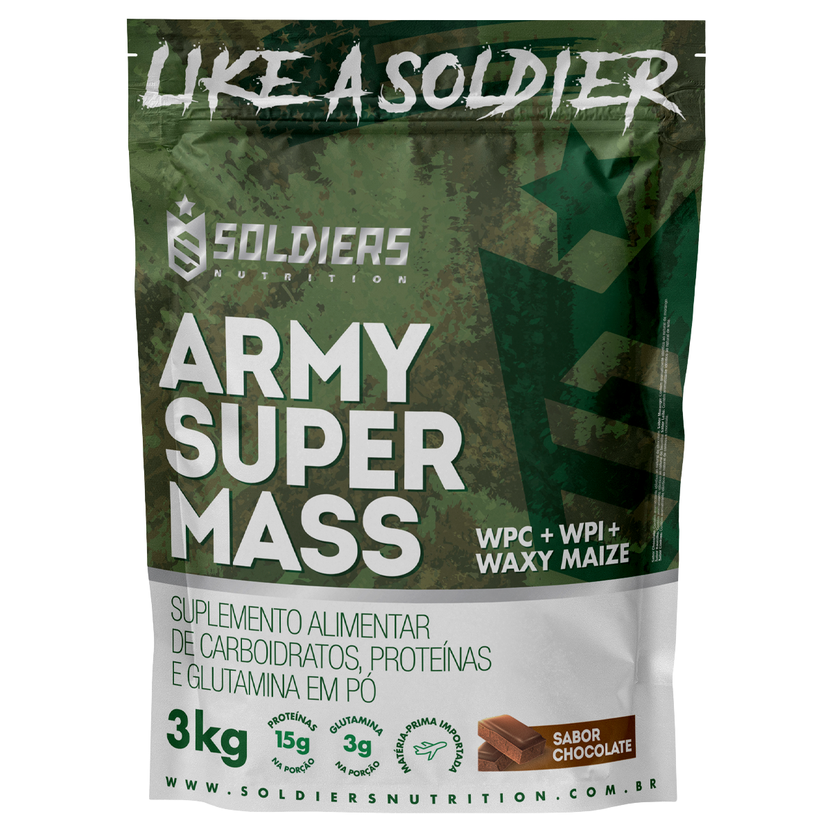 Hipercalórico Army Super Mass 3Kg - Soldiers Nutrition