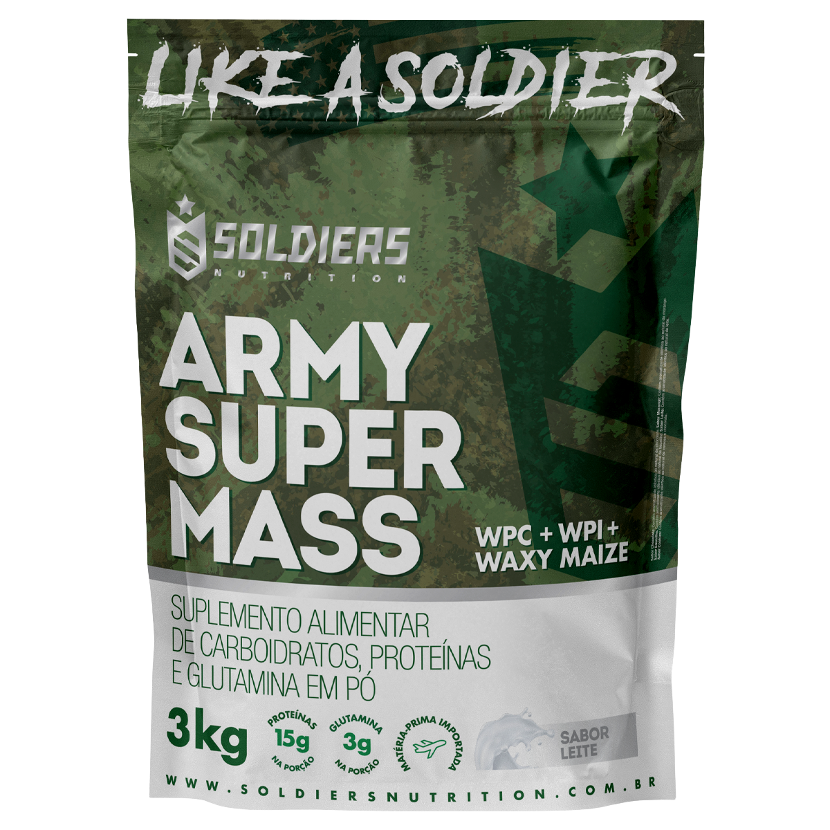 Hipercalórico Army Super Mass 3Kg - Soldiers Nutrition
