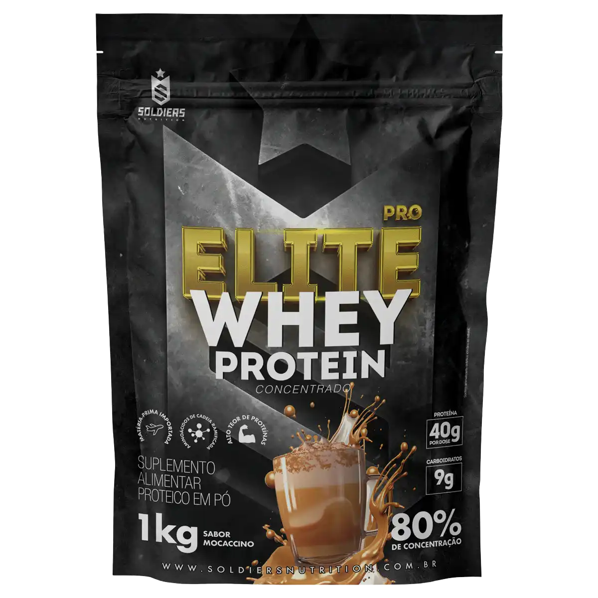 Whey Protein Elite Pro 80% Concentrado - 1Kg