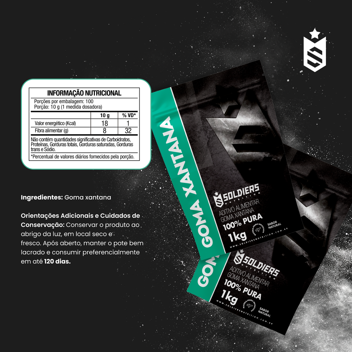 Goma Xantana 100% Puro - 1Kg
