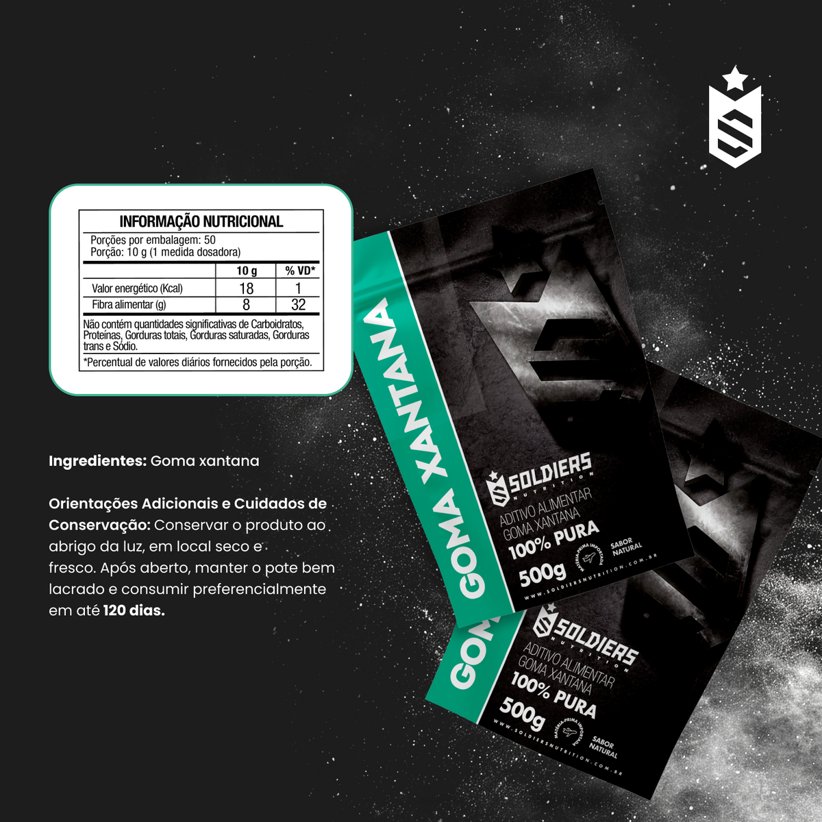 Goma Xantana 100% Puro - 500g