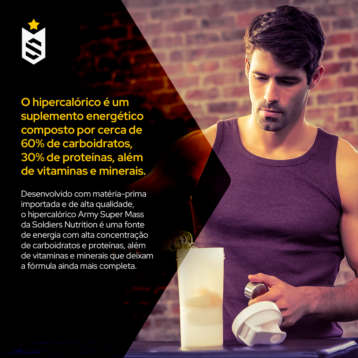 Hipercalórico Army Super Mass 3Kg - Soldiers Nutrition