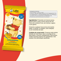 Barrinha de Banana Sem Açúcar Sabor Mel 20g - Like Kids