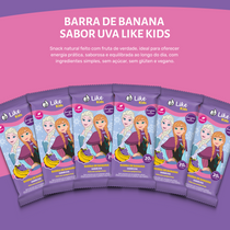 Barrinha de Banana 20g Sem Açúcar Sabor Uva 6un - Like Kids