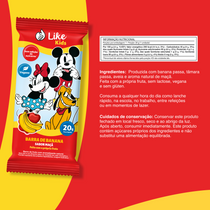 Barrinha de Banana Sem Açúcar Sabor Maça 20g - Like Kids