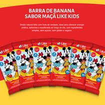 Barrinha de Banana 20g Sem Açúcar Sabor Maçã 6un - Like Kids