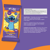 Barrinha de Banana 20g Sem Açúcar Sabor Açai 12un - Like Kids