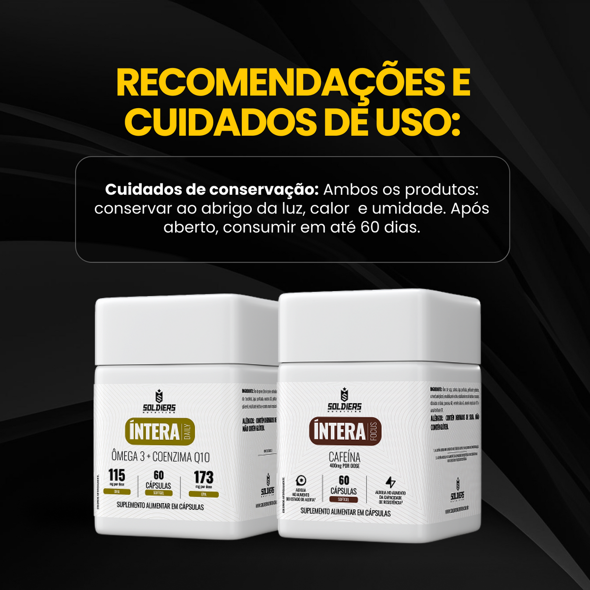Kit Cafeína 60 Cáps + Ômega 3 com Coenzima Q10 60 Cáps