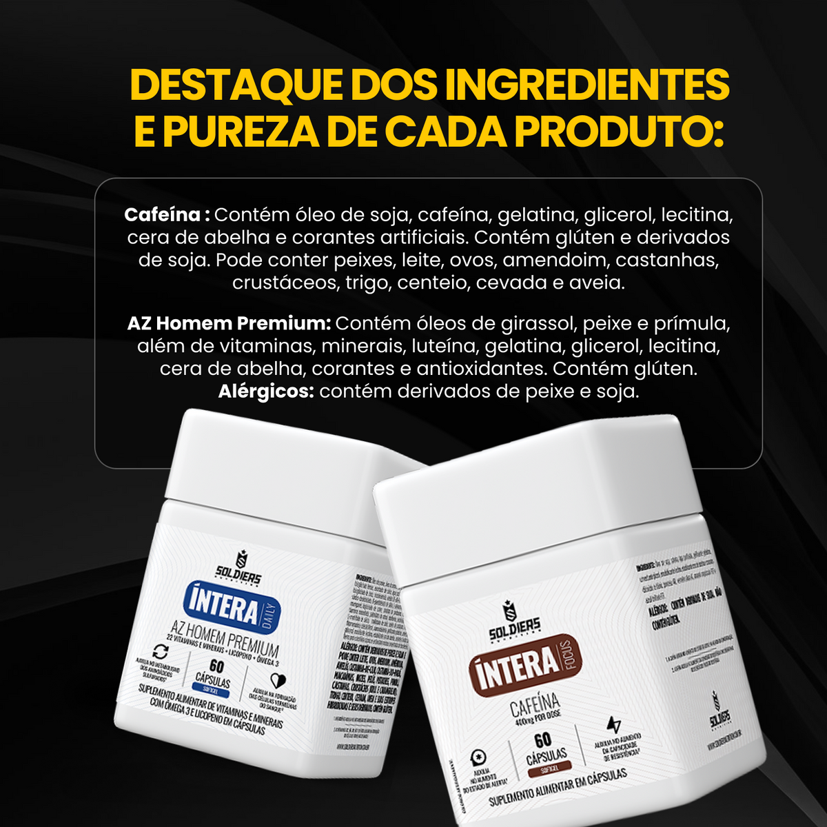 Kit Cafeína 400mg 60 Cáps + AZ Homem 60 Cáps