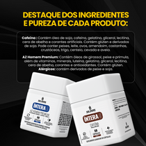 Kit Cafeína 400mg 60 Cáps + AZ Homem 60 Cáps