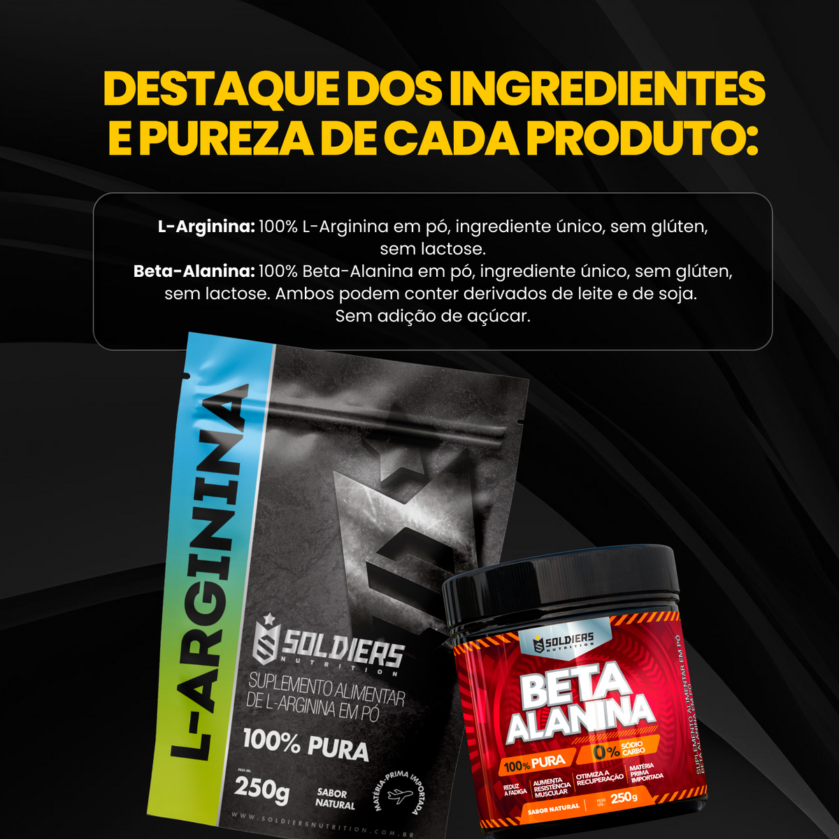 Kit Arginina 250g + Beta Alanina 250g
