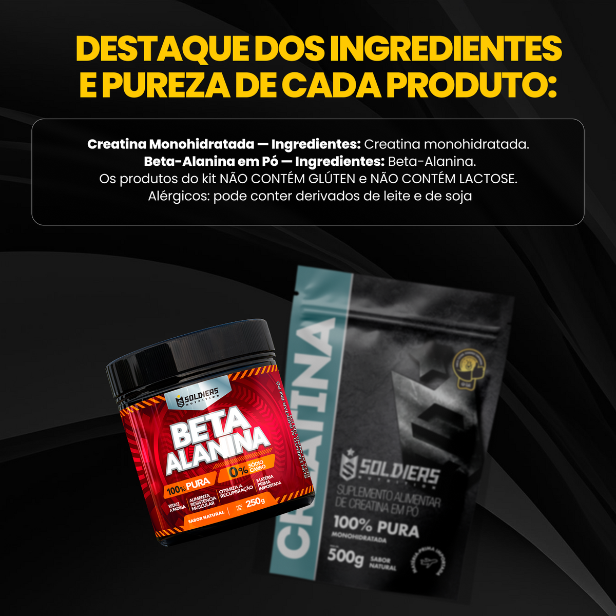 Kit Beta Alanina 250g + Creatina Monohidratada 500g
