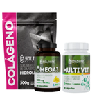 Kit Colágeno 500g + Ômega 3 60 Cáps + Multivitaminico 60 Cáps 1