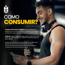 Kit Creatina Monohidratada 150g + Cafeína 400mg 60 Cáps