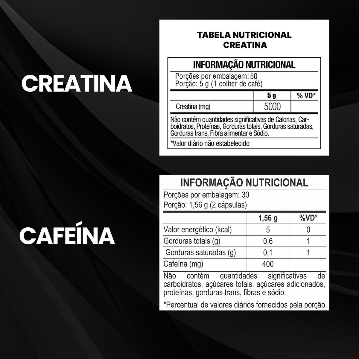 Kit Creatina Monohidratada 150g + Cafeína 400mg 60 Cáps