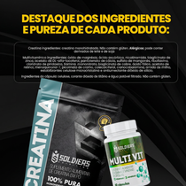 Kit Creatina 250g + Multivitamínico 60 Cáps