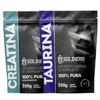 Kit Creatina Monohidratada 250g + Taurina 250g