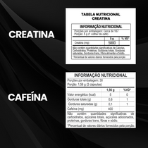 Kit Creatina Monohidratada 500g + Cafeína 400mg 60 Cáps