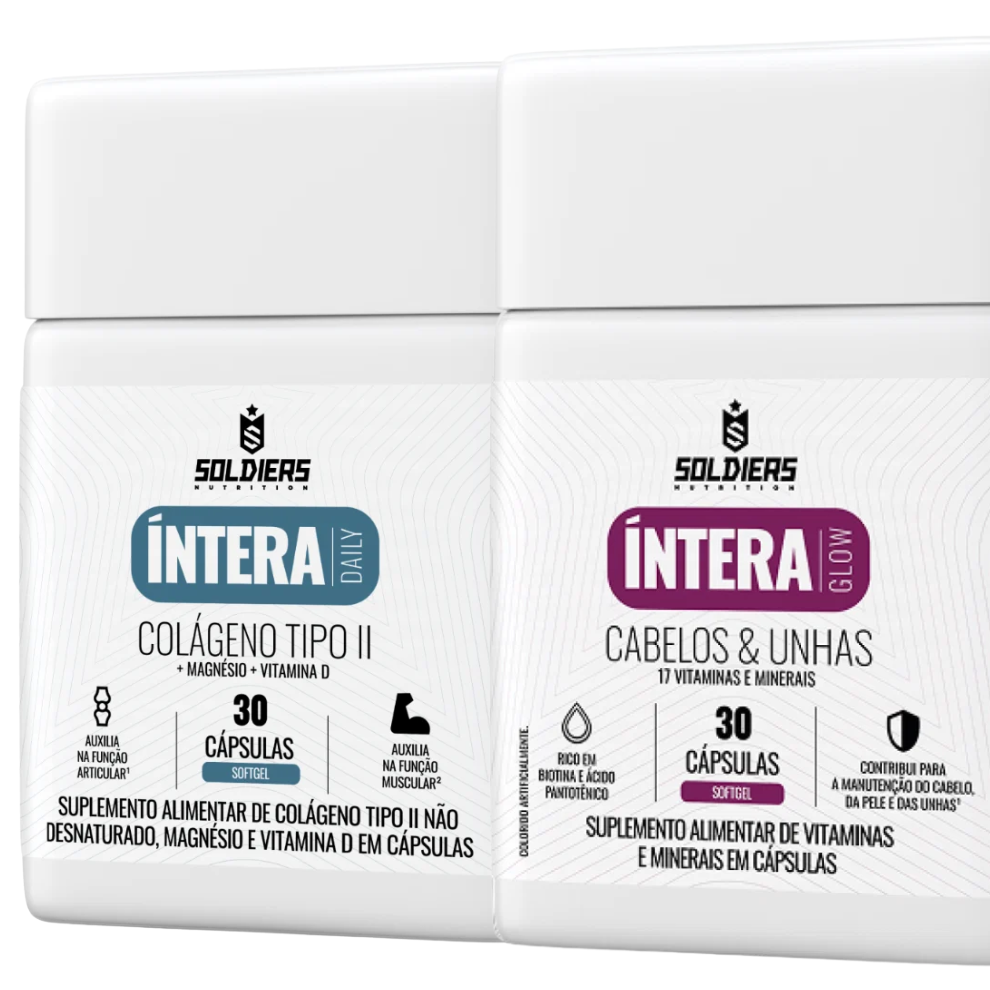 Kit Colágeno Tipo II 30 Cáps  + Multivitamínico Cabelos e Unhas 30 Cáps