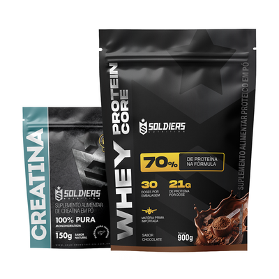 Kit Whey Core 900g + Creatina 150g