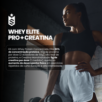 Kit Whey Elite Pro Concentrado 80% 1Kg + Creatina 500g