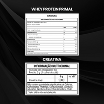 Kit Whey Protein Primal 1kg + Creatina Monohidratada 600g