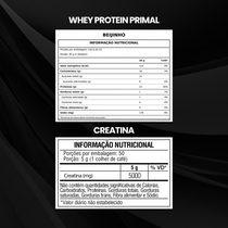 Kit Whey Protein Primal 1kg + Creatina Monohidratada 600g