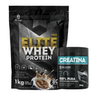 Kit Whey Protein Elite Pro 1kg + Creatina Monohidratada Pote 300g 8
