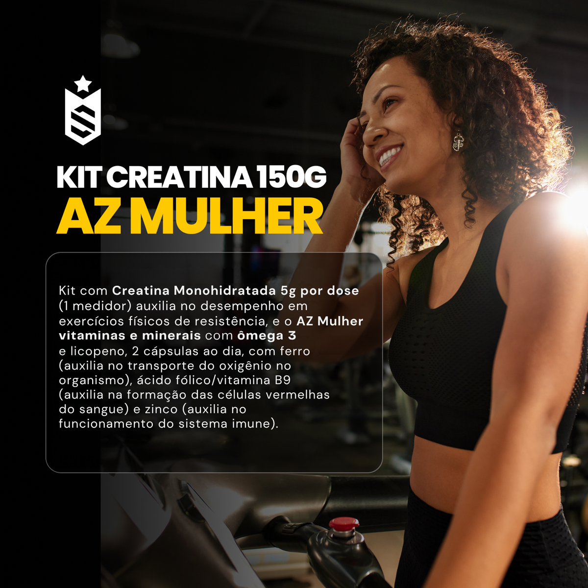 Kit Creatina 150g + AZ Mulher 60 Cáps