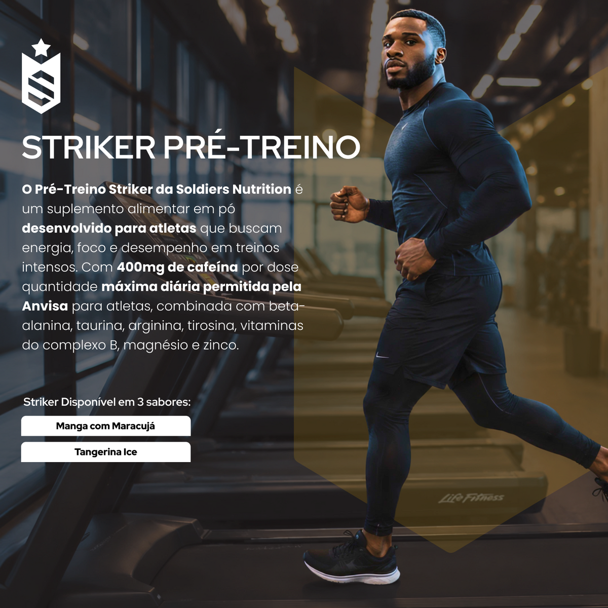 Pré-Treino Striker Cafeína 400mg - 300g