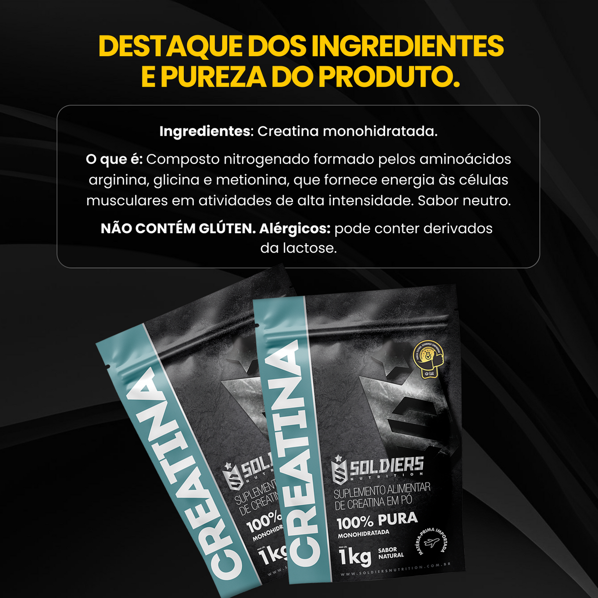 Creatina Monohidratada 1kg + Creatina Monohidratada 150g