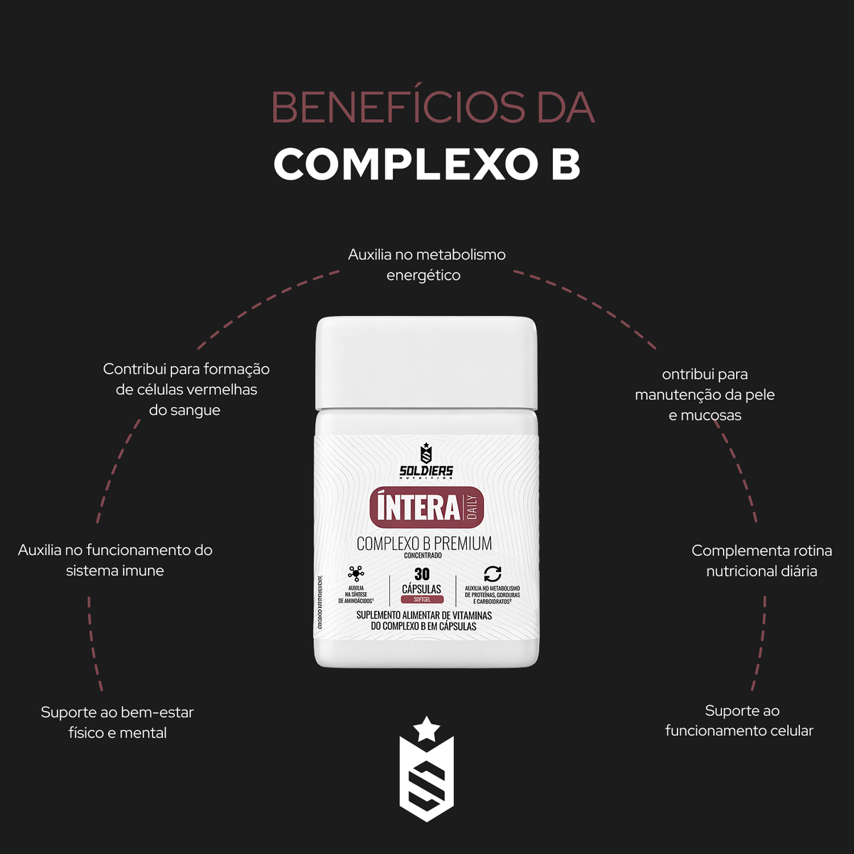 Vitamina Complexo B 30 Cáps Softgel Premium - Íntera Daily