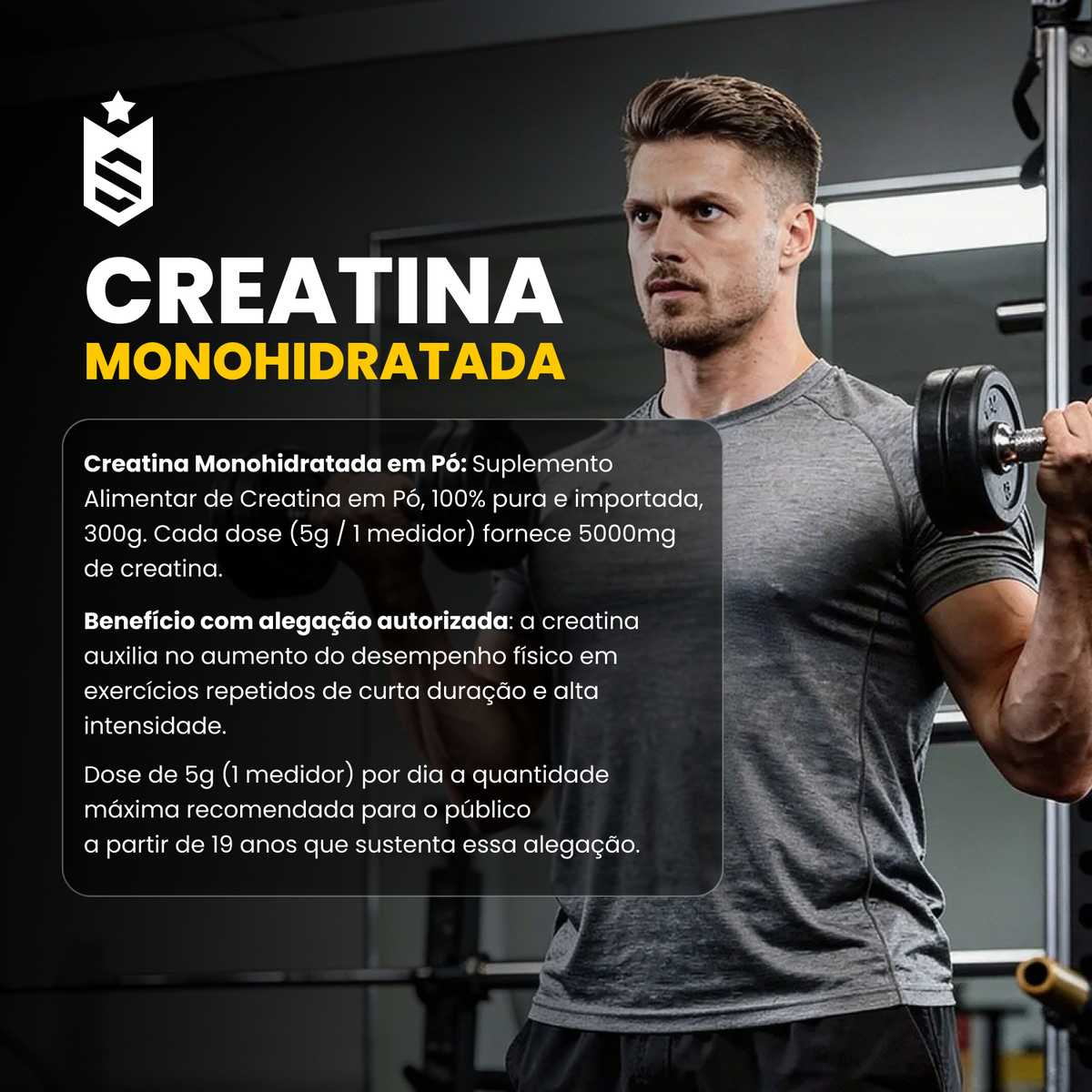 Kit Creatina Monohidratada Pote 300g - 2Un