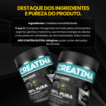 Kit Creatina Monohidratada Pote 300g - 2Un
