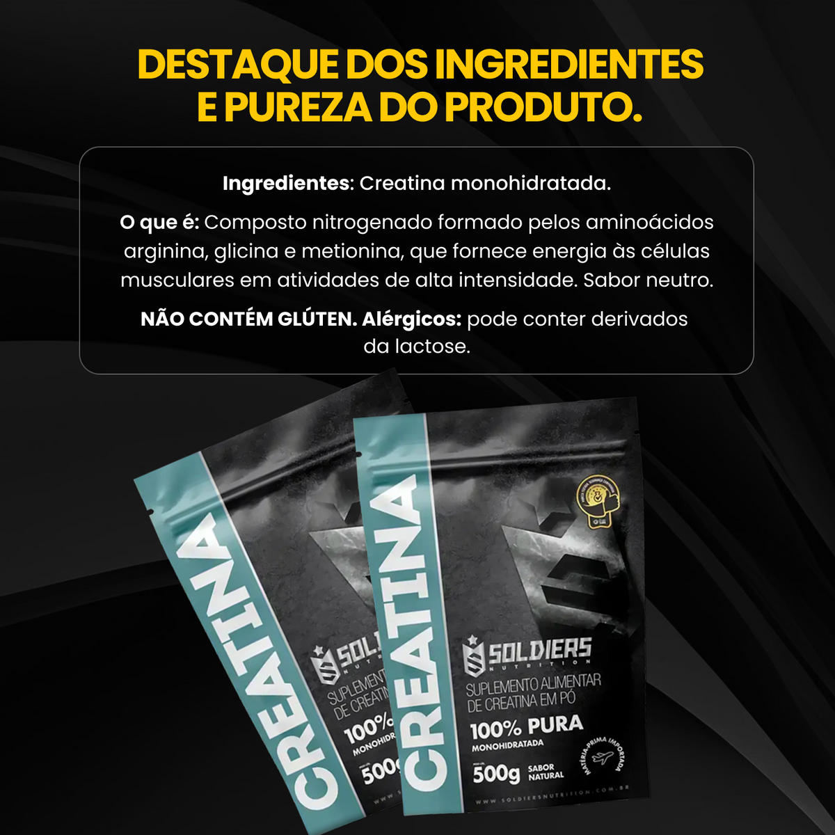 Kit Creatina Monohidratada 500g - 2un