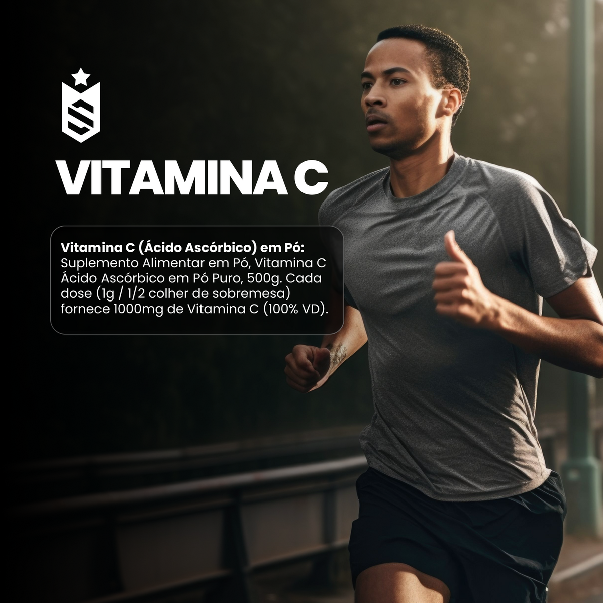 Vitamina C em pó 1000mg