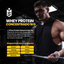 Whey Protein Concentrado 1kg - Morango