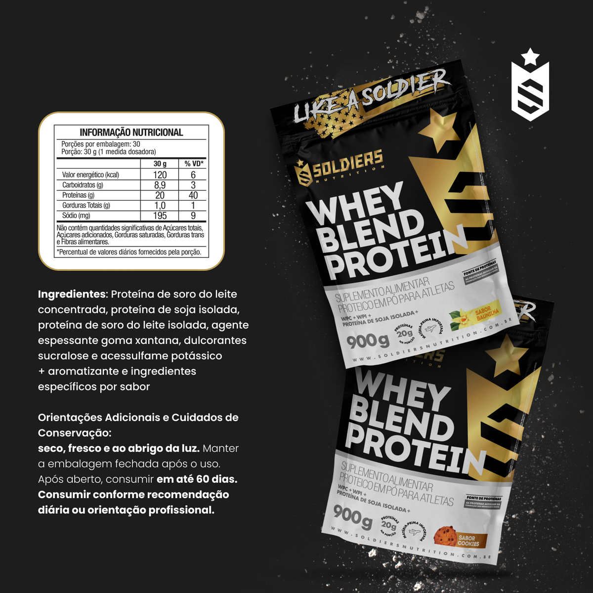 Whey Protein Blend Concentrado/Isolado - 900g