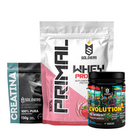 Kit Whey Primal 1Kg + Creatina 300g + Pré Treino Evolution 300g 4