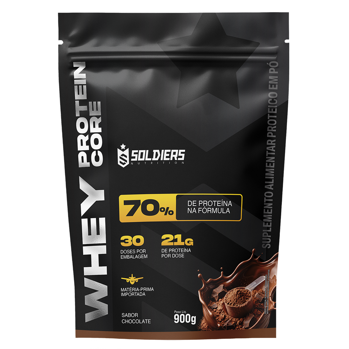 Whey Core 70% de Proteína Concentrada - 900g