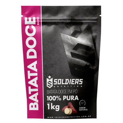 Embalagem de batata doce em pó 100% pura, 1kg, sabor natural, suplemento alimentar.