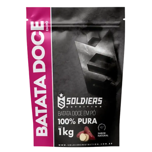 Embalagem de batata doce em pó 100% pura, 1kg, sabor natural, suplemento alimentar.