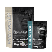 Kit Whey Protein Concentrado 1Kg + Creatina Monohidratada 500g